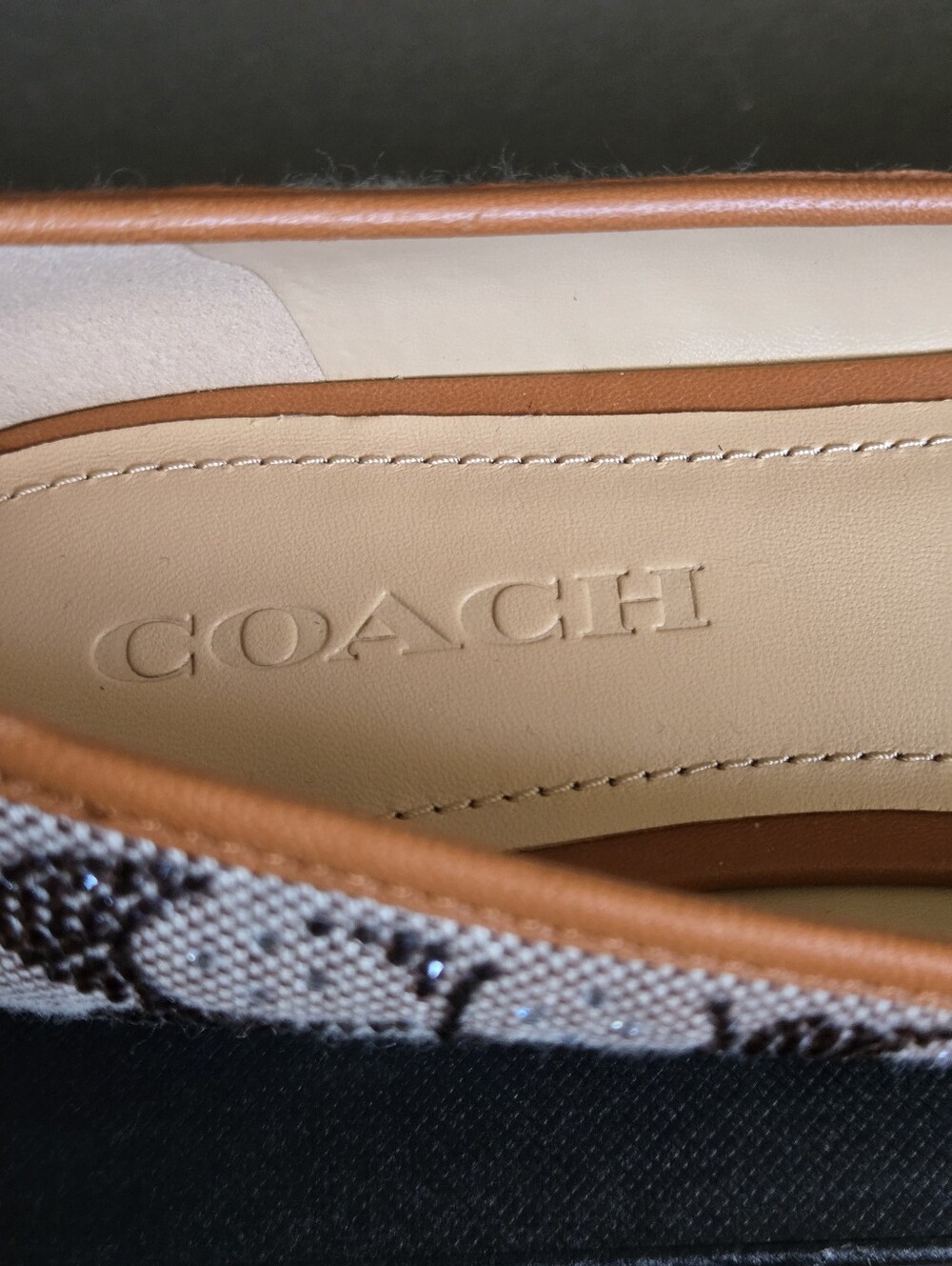 NEW Coach Daphne Flat In Crystal Signature Jacquard Shoe - Picture 6 of 11